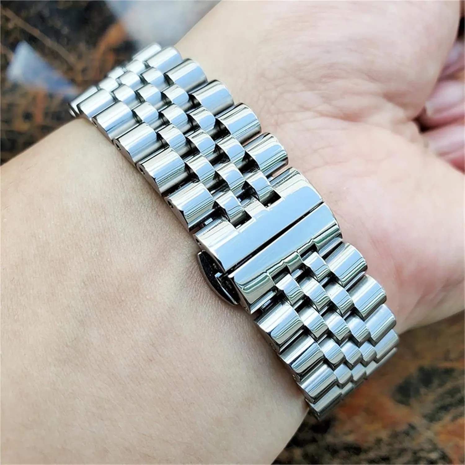 Watch Band 18mm 20mm 22mm Men's Women's Universal Metal Replacement Link Bracelet Watch Replacement Accessories Stainless settle skillful sheer Steel Metal 