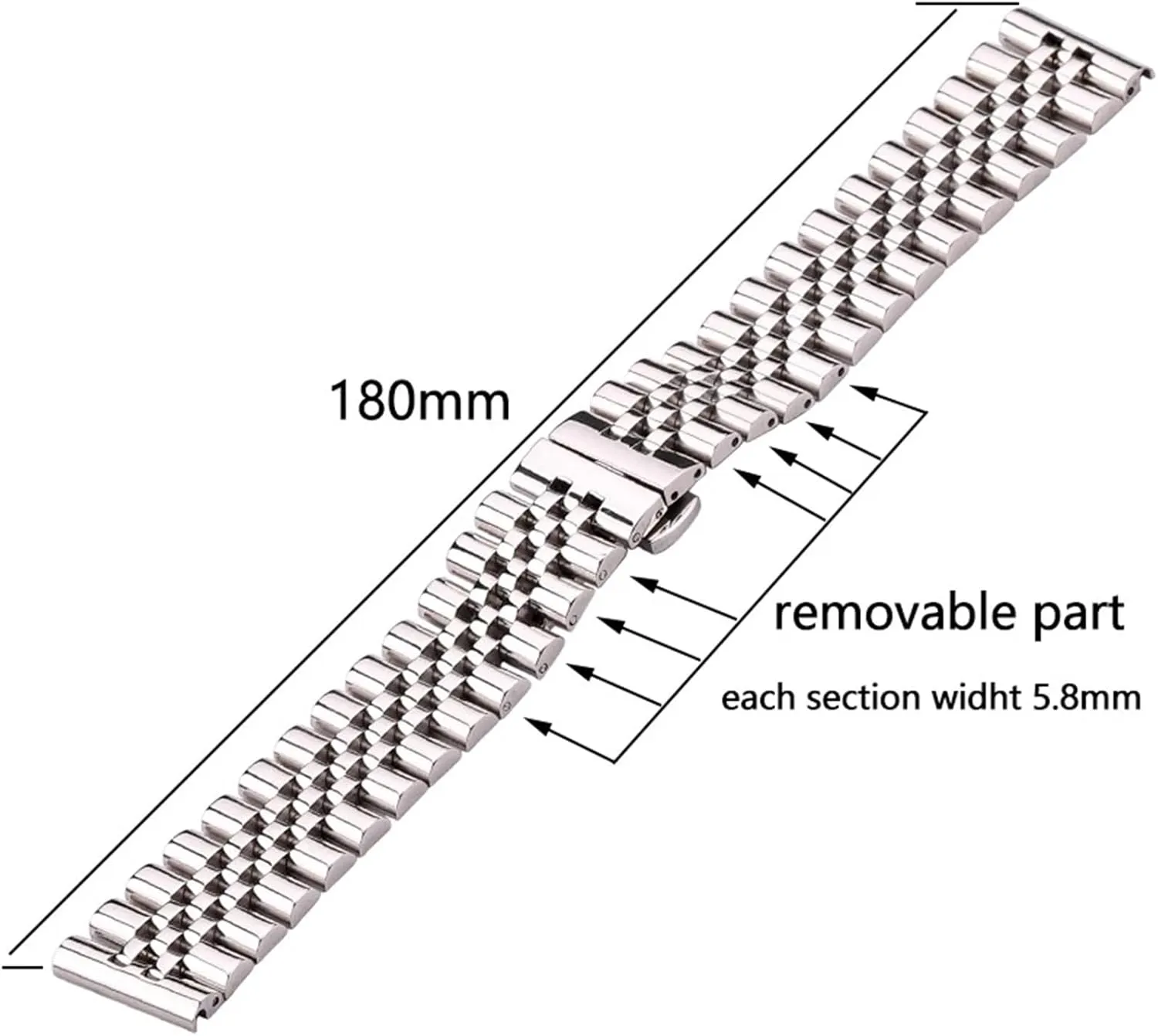 Watch Band 18mm 20mm 22mm Men's Women's Universal Metal Replacement Link Bracelet Watch Replacement Accessories Stainless settle skillful sheer Steel Metal 