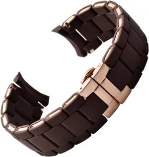 Watch Band for Armani AR5905|5906|5920|5919|5859 Women antibiotic tame 20mm Man 23mm Wrist Strap Bracelet White Black Silicone Rubber clad Steel 