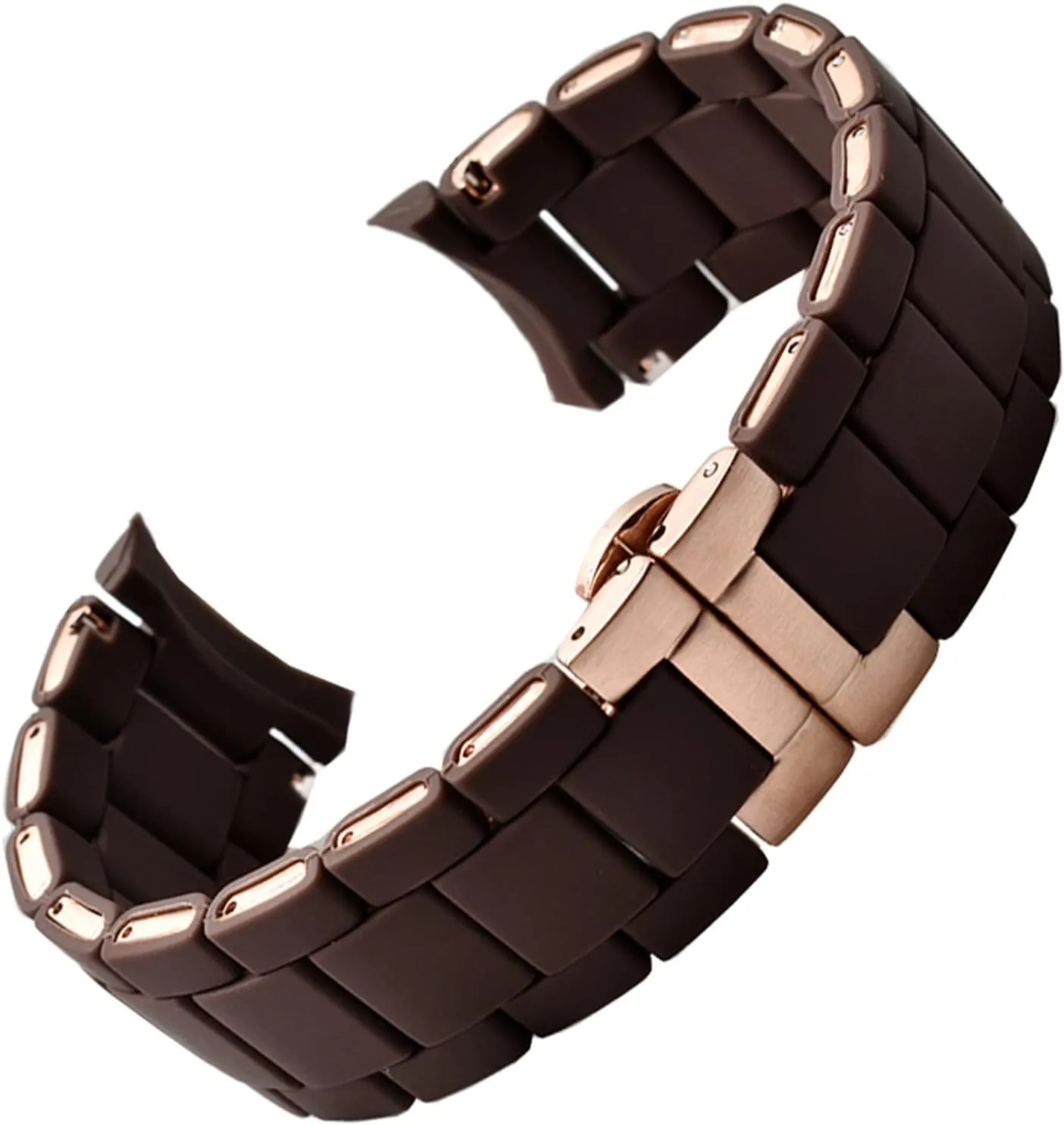 Watch Band for Armani AR5905|5906|5920|5919|5859 Women antibiotic tame 20mm Man 23mm Wrist Strap Bracelet White Black Silicone Rubber clad Steel 