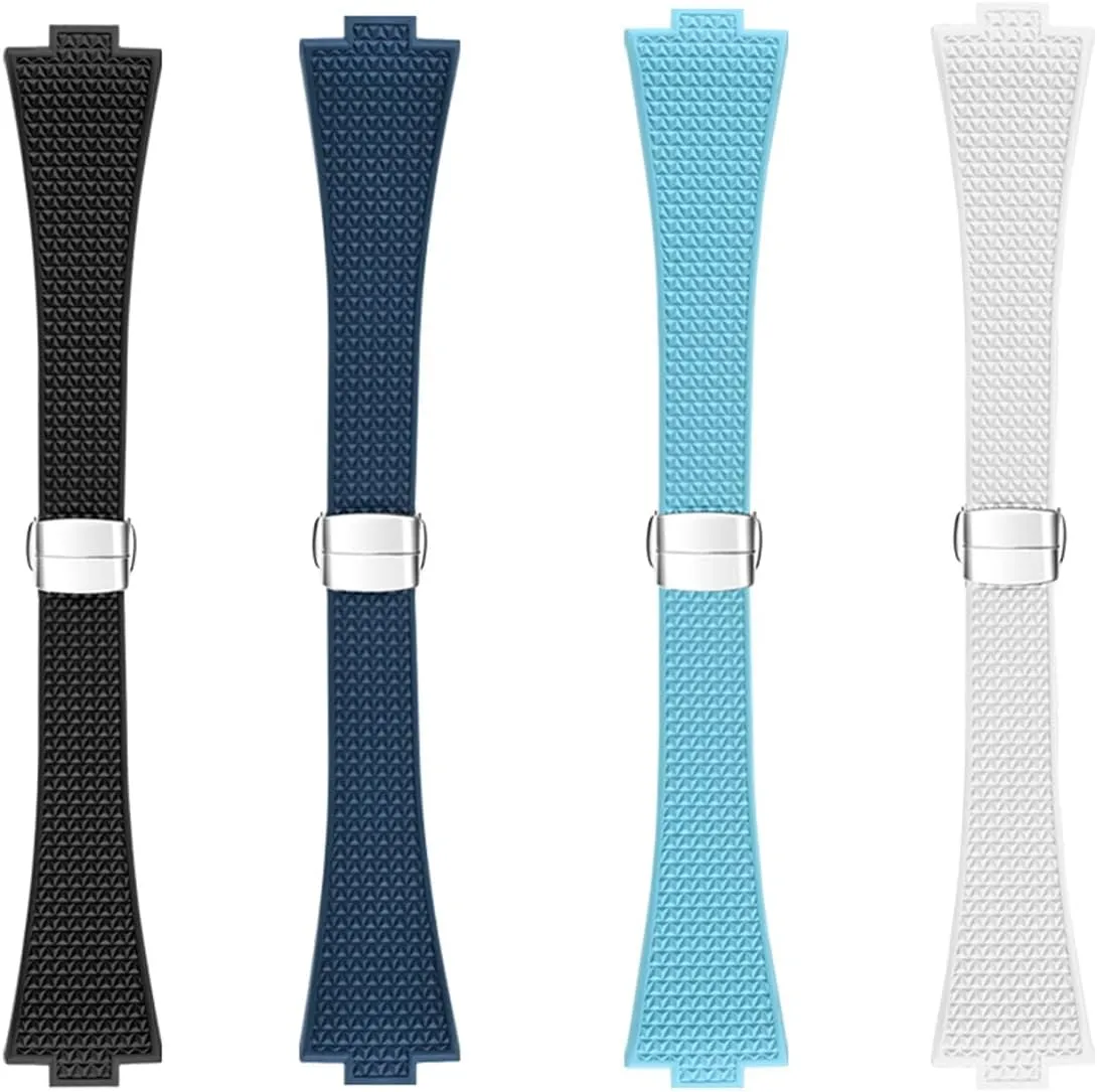 Watch Band for Tissot PRX Strap Replacement,FKM Rubber Strap quiescent and Butterfly Clasp Compatible with Tissot PRX 40mm Watch Series Quick Release 