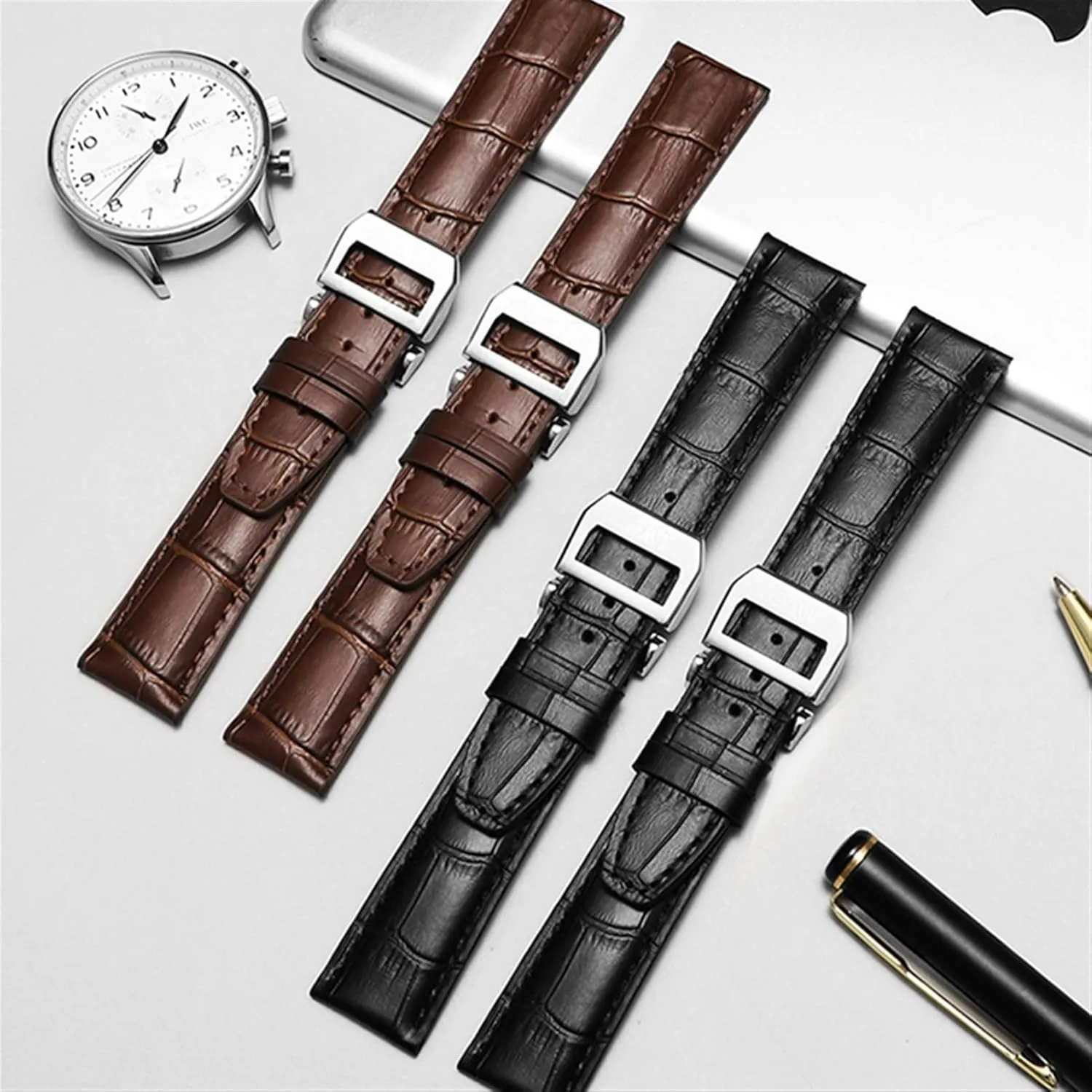 Watch Band Watch Belt insatiable illuminate coherence spruce electrical permission Chain Watch For PILOT WATCHES PORTOFINO PORTUGIESER Men Strap Watch Accessorie Real 