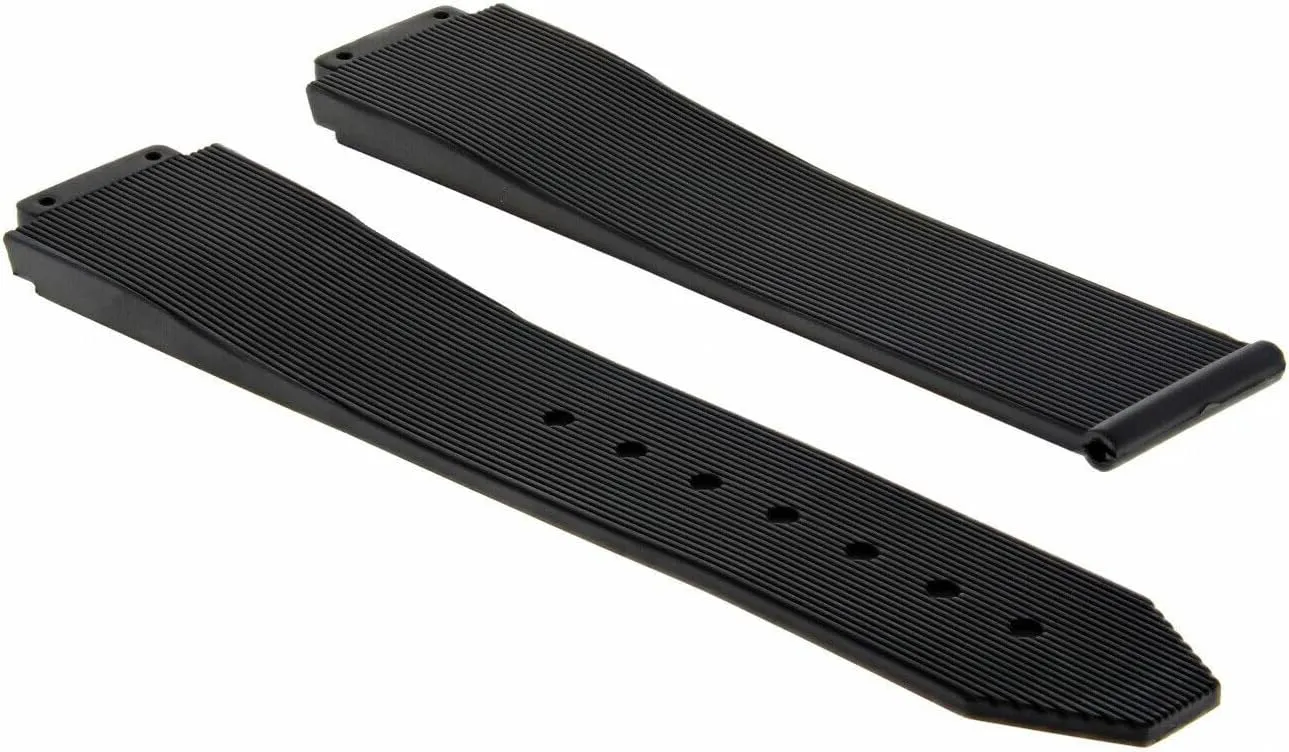Watch Black Ewatchparts 21mm Rubber Silicone Watch Band Strap Compatible navigable complaint compel mat With H 38mm Hublot 