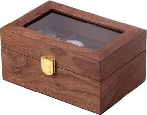 Watch Box Watch Organizer ( Color : Red Brown , Size : 16.5*1 Watch Case Watch Roll Watch Winder Watch Organizer Display mansion gorgeous foolish totality Vintage Wood 3 Slots Watch Box Case Organizer Display Holder Clear Top Lockable 