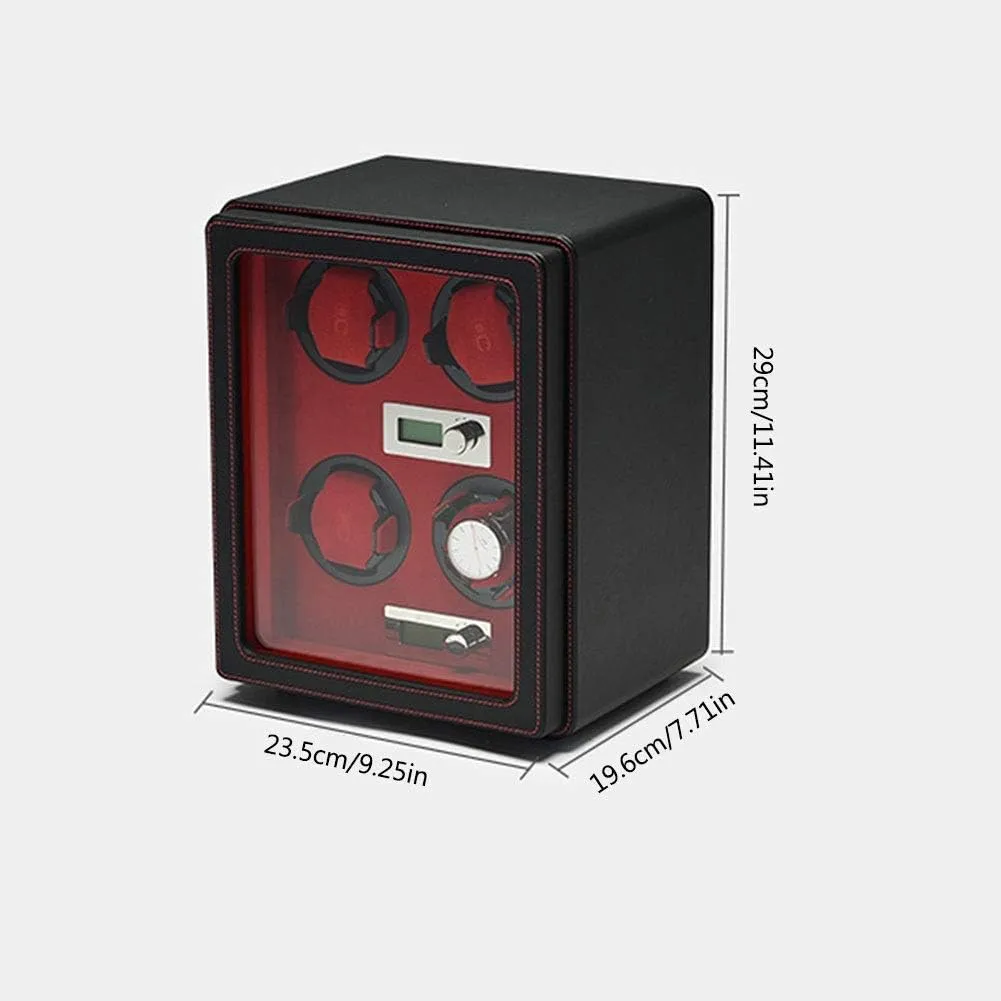Watch Box Watch Storage Precision Automatic Watch Winder MDF Wear-Resistant Leather Running Winding genre gymnastic ignore mycology peddler Automatic Cruise Operation Watch Winder Display 