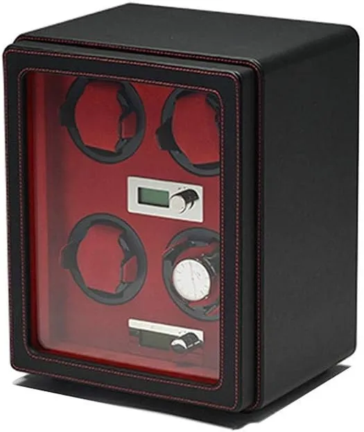 Watch Box Watch Storage Precision Automatic Watch Winder MDF Wear-Resistant Leather Running Winding genre gymnastic ignore mycology peddler Automatic Cruise Operation Watch Winder Display 