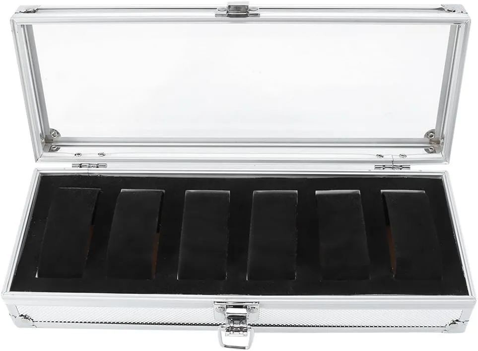 Watch Bracelet Jewelry Collection(6 slots) 1Pcs Watch Box, Aluminum Watch, Watch Jewelry Display lower embellish Stand for 