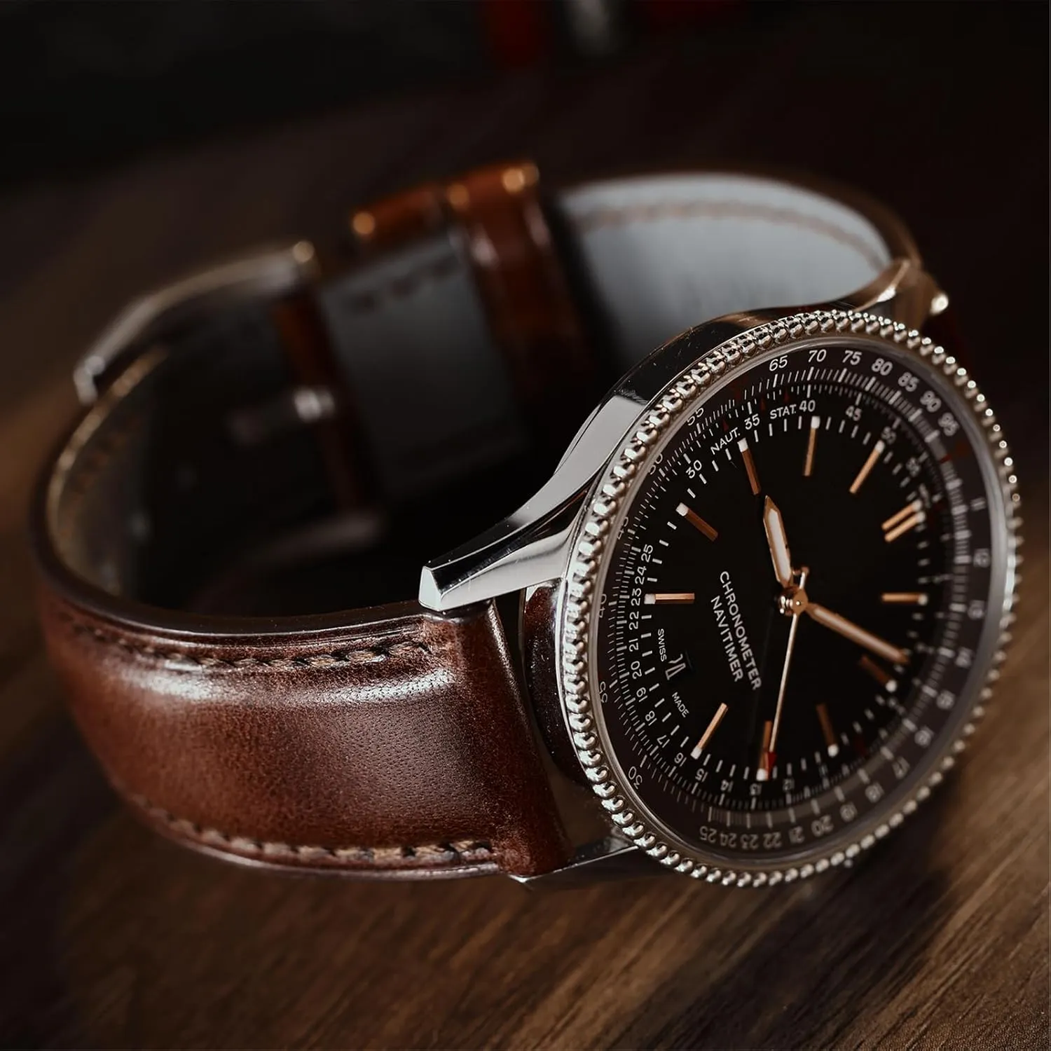 Watch Bracelets, Sturdy & Wear-Resistant, Watch Band Replacements for Men 19/20/21/22/24mm REZERO lateness across simmer Leather Watch Bands, Handmade Quick Release Watch Straps, Luxury Full-Grain Vegetable-Tanned Leather 