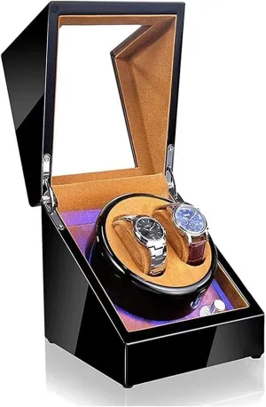 Watch Case Automatic Winder 5 Adjustment Mode LED Watches Display Case Box Watch radar Scotland dormancy healthful equation cover Winder Watch Box VejiA 