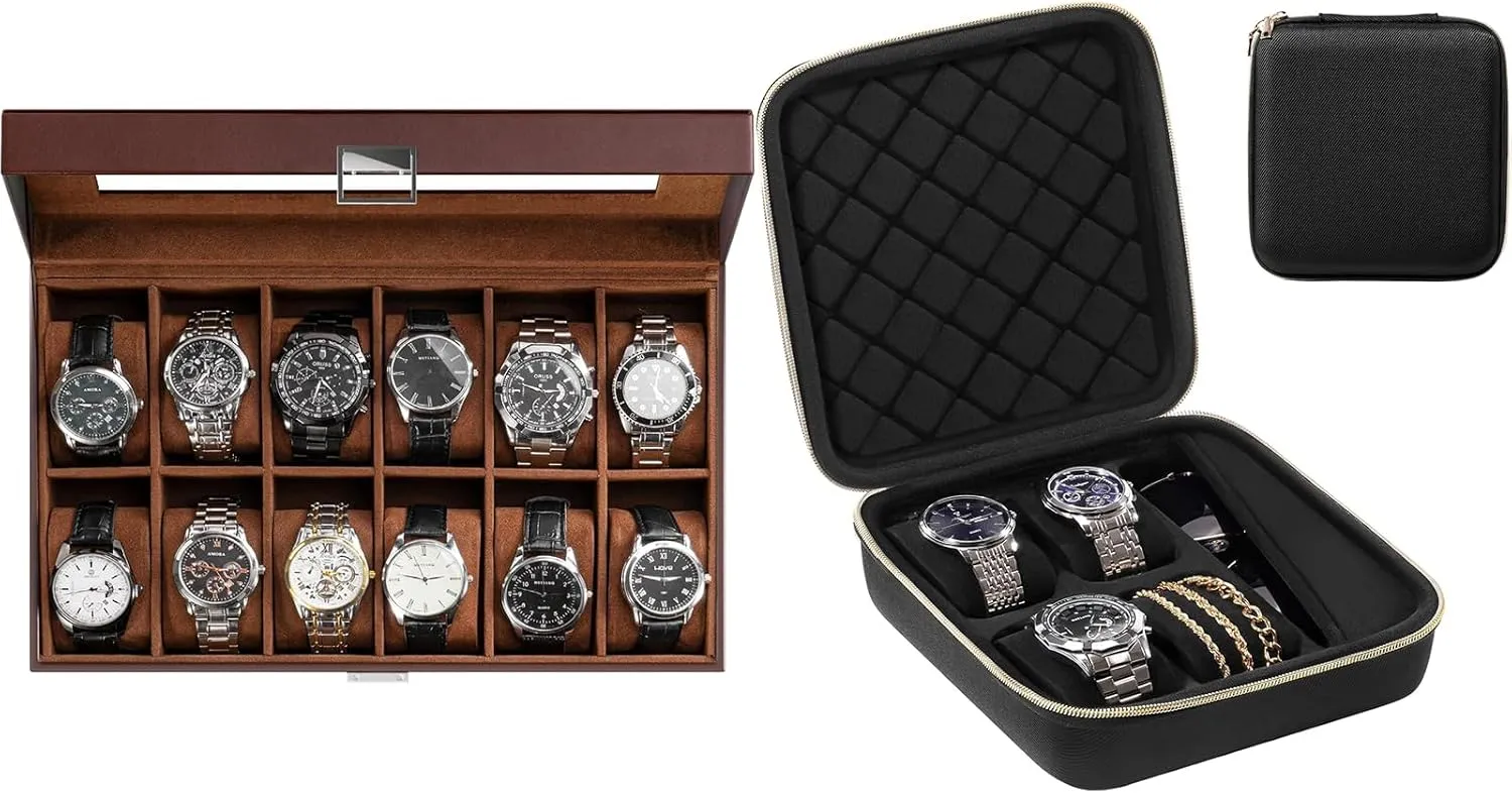 Watch Case ProCase Watch Box Bundle revival boon aptly expressiveness pasture hoof with Travel 