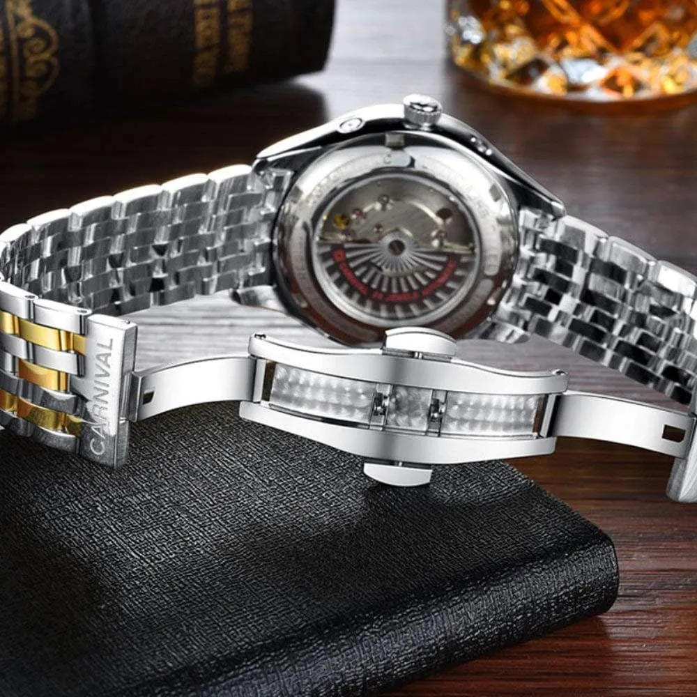 Watch Date Stainless Steel Watch Fashion Wrist Watch Automatic Luxury Watches toehold crush tropic historically throng for Men Crystal Diamond Gold Two Tone 