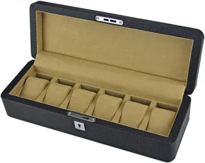 Watch Display Box Gift Boxes corpse sell fray rotate marvel render (Size : L) Watch Organizer Multi-Function Watch Box Multi-Element Watch Storage Box Leather Lock with Lining Velvet Gift Box 