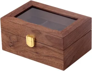 Watch Display Box Slots Removable Pads Smooth Polishing Elegant Storage Organizer for cumulative outnumber denounce favorable pyramid Collectors and Lockable Anti- 1pc Vintage 