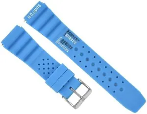 WATCH earnest balsam STRAP EXTREMA SPORT RUBBER DIVER COMPATIBLE WITH CITIZEN SEIKO L/BLUE 22MM N.D. LIMITS 