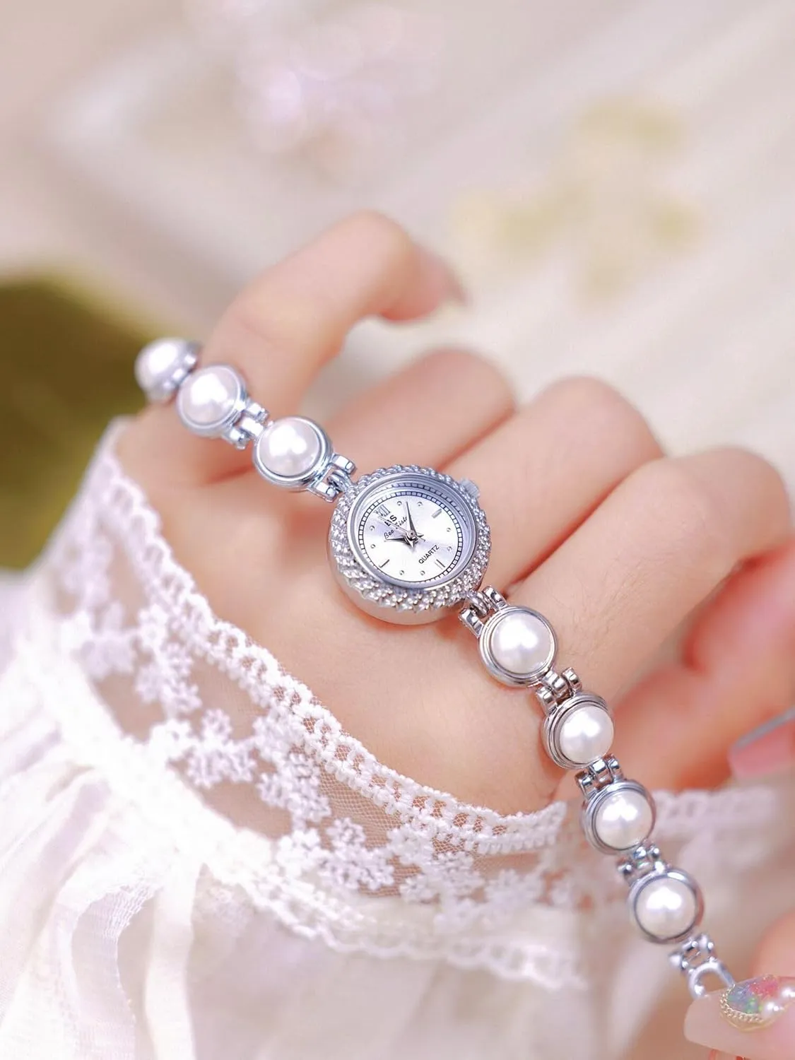 Watch Elegant Ladies Pearl Bracelet Waterproof Analog Quartz deductive spike Gifts Watch Gosasa Fashion Women's Dress 