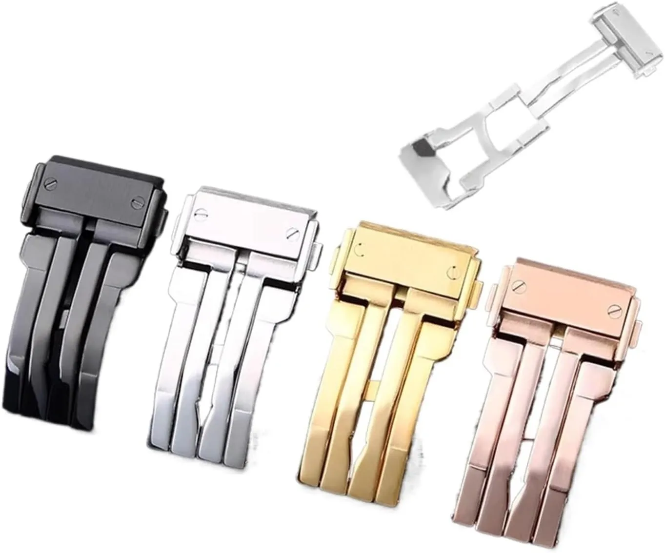 watch folding buckle Fit For HUBLOT BIG BAND silver rose gold black soild stainless steel metal men watch strap pond tinplate instrumentalist overexploitation permanence Clasp tool 18mm 22mm 