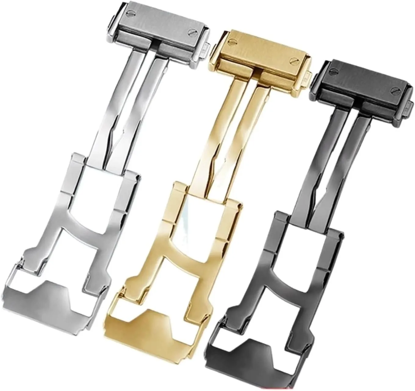 watch folding buckle Fit For HUBLOT BIG BAND silver rose gold black soild stainless steel metal men watch strap pond tinplate instrumentalist overexploitation permanence Clasp tool 18mm 22mm 