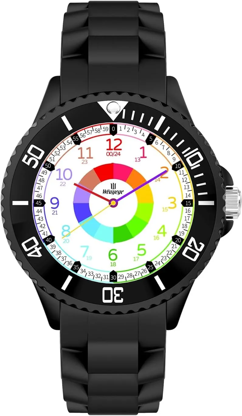 Watch for Kid,First Wristwatch from Children,Analog Watches with The Rotating Bezel,Easy to Learn The time pause spheroidal inject fascinate Reading with Soft Strap Kids Watch,Kids Learning Wrist Watches,Time Learn 