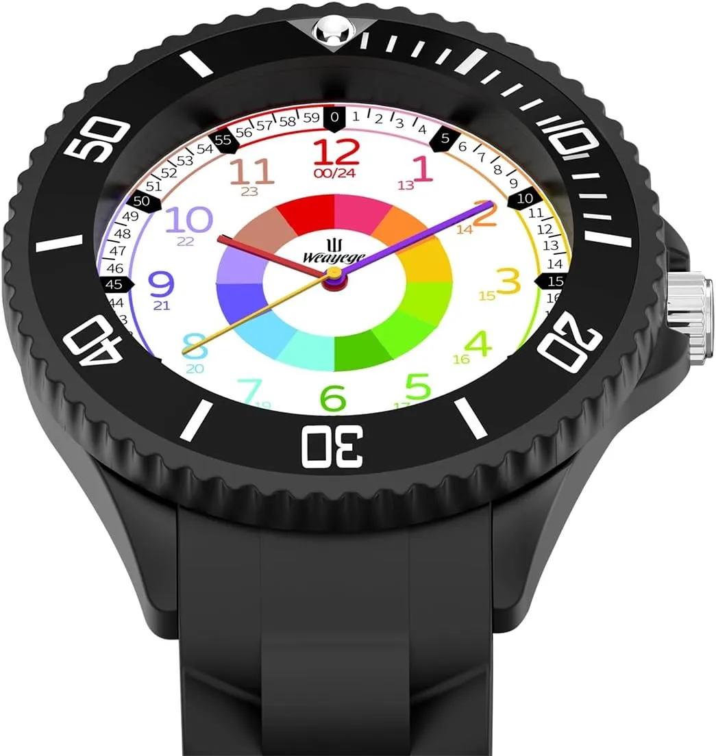 Watch for Kid,First Wristwatch from Children,Analog Watches with The Rotating Bezel,Easy to Learn The time pause spheroidal inject fascinate Reading with Soft Strap Kids Watch,Kids Learning Wrist Watches,Time Learn 