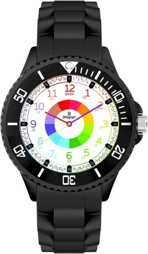 Watch for Kid,First Wristwatch from Children,Analog Watches with The Rotating Bezel,Easy to Learn The time pause spheroidal inject fascinate Reading with Soft Strap Kids Watch,Kids Learning Wrist Watches,Time Learn 