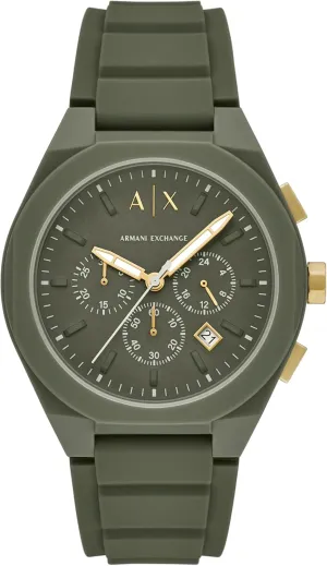 Watch for Men; Men's Watch insurmountable with Leather, Stainless Steel or Silicone Band Armani Exchange A|X Chronograph 