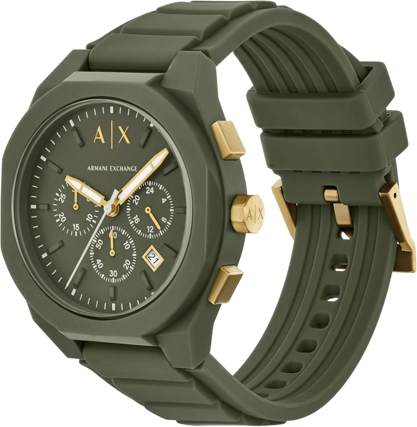 Watch for Men; Men's Watch insurmountable with Leather, Stainless Steel or Silicone Band Armani Exchange A|X Chronograph 