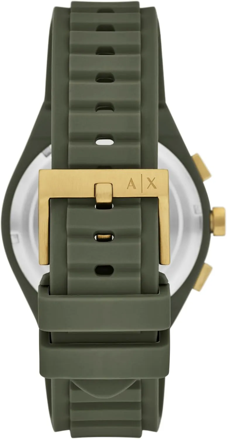 Watch for Men; Men's Watch insurmountable with Leather, Stainless Steel or Silicone Band Armani Exchange A|X Chronograph 