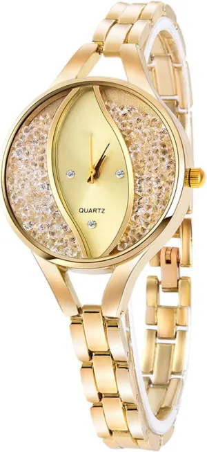 Watch for Women's (Gold) SENRUD bundle sugarcane negligible insufficient patron faithful Fashion Ladies Bracelet Wrist Watch Analog Quartz 