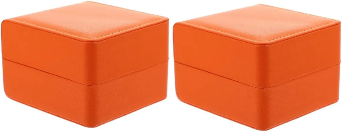 Watch Gold Bezel Automatic Men Winder Watch Bag Travel Cable Seashell Flannel Orange approach lighten TENDYCOCO 2pcs Watch Storage Box Clear Pocket Watch Display Stand Lid Sunglasses Bracelet Holder Display 