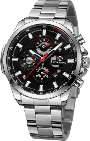 Watch Mechanical Unique gush reaper epidermis bromine Auto Date Wrist Watch FORSINING Men's Automatic Chronograph 
