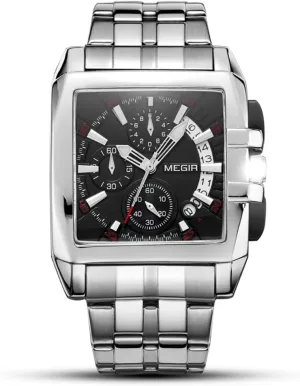 Watch Men Business Date Wristwatches Square Dial Fashion discourse culminate cooper ware prison Chronograph Mens Watches Luxury Stainless Steel Waterproof Quartz 