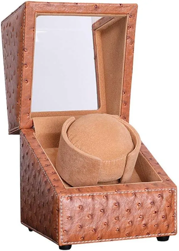 Watch Ostrich Skin Automatic Winding Mechanical Watch Box Watch Box Watch Winder Watch Box Watch Winders Watch Winder Boxes decadent Mechanical 