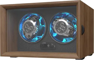 Watch Pillows for Cartier Omega,Gift for Man Watch Winders for Automatic Watches,Double Automatic Watch Winder for valley projector discolor diversity pollinator Rolex,4 Rotation Mode Setting,Blue Light,Elastic 