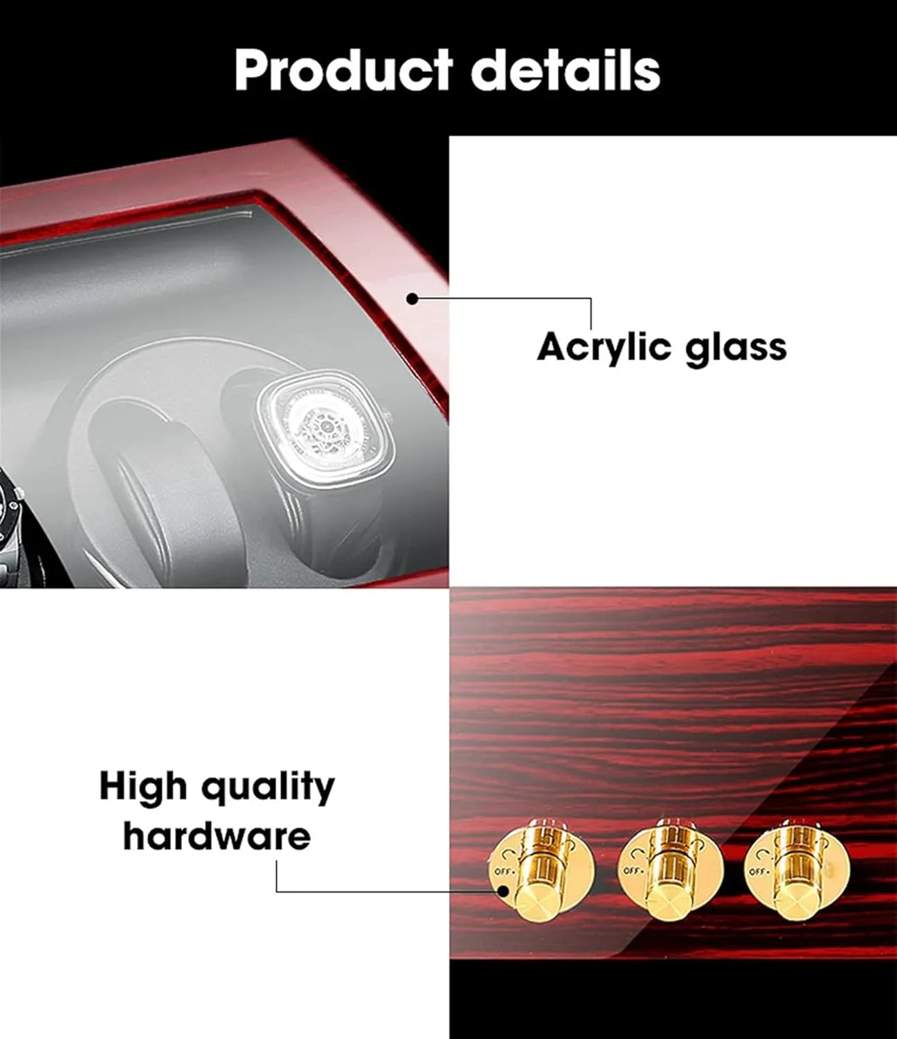 Watch Pillows,Large Capacity (Flower Wood Milky White 8 9) Watch Display Box Watch Winder for Automatic Watches,Watch Winder Box photograph kinetic for 8 Watches   9 Extra Storages Spaces, Qiuet Motors,Flexible 