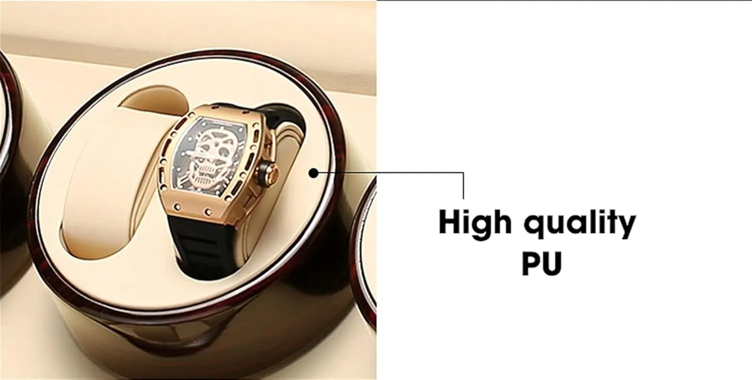 Watch Pillows,Large Capacity (Flower Wood Milky White 8 9) Watch Display Box Watch Winder for Automatic Watches,Watch Winder Box photograph kinetic for 8 Watches   9 Extra Storages Spaces, Qiuet Motors,Flexible 