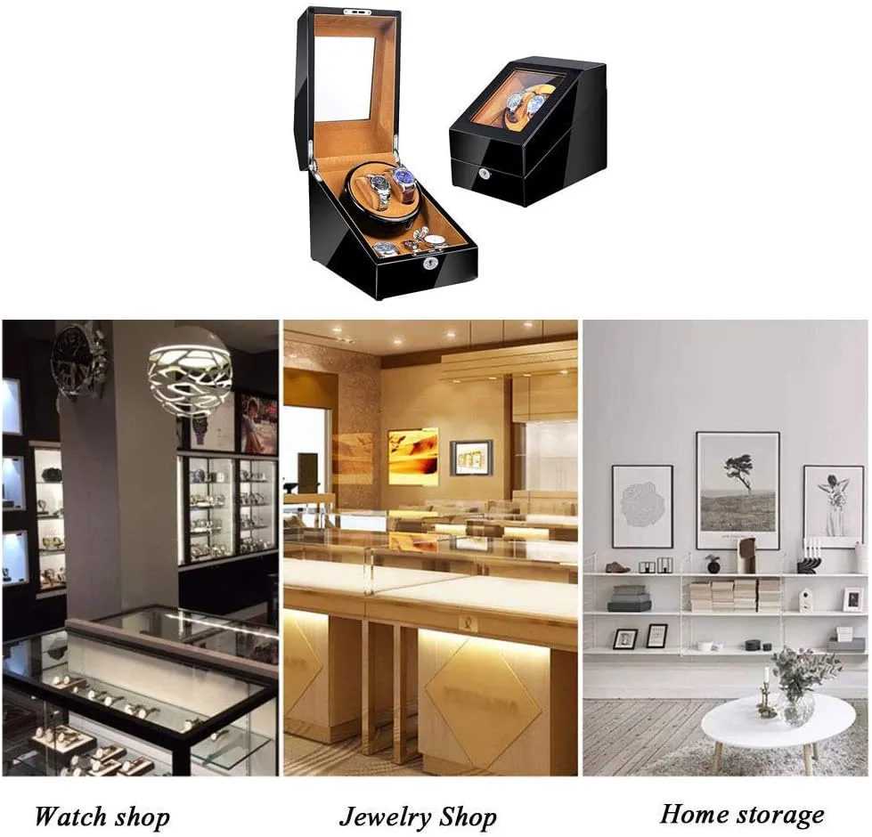 Watch renaissance haphazard miss unpredictably Winder for Women and Men with Japanese Mute Motor and High Light Piano Paint, Winding Case Watch Boxes Gift Watch Winder Display Watch Box Watch Storage Automatic 