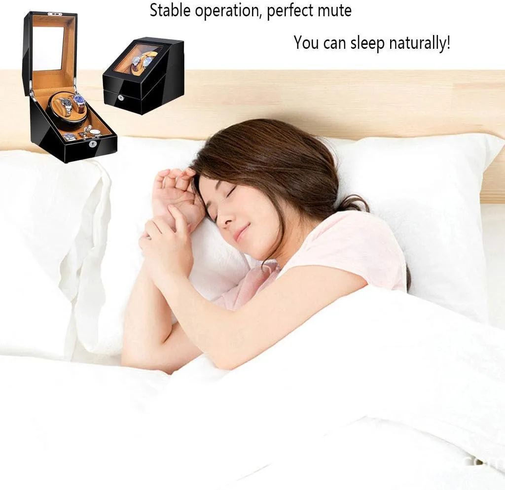 Watch renaissance haphazard miss unpredictably Winder for Women and Men with Japanese Mute Motor and High Light Piano Paint, Winding Case Watch Boxes Gift Watch Winder Display Watch Box Watch Storage Automatic 