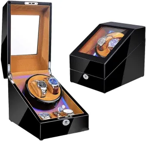 Watch renaissance haphazard miss unpredictably Winder for Women and Men with Japanese Mute Motor and High Light Piano Paint, Winding Case Watch Boxes Gift Watch Winder Display Watch Box Watch Storage Automatic 