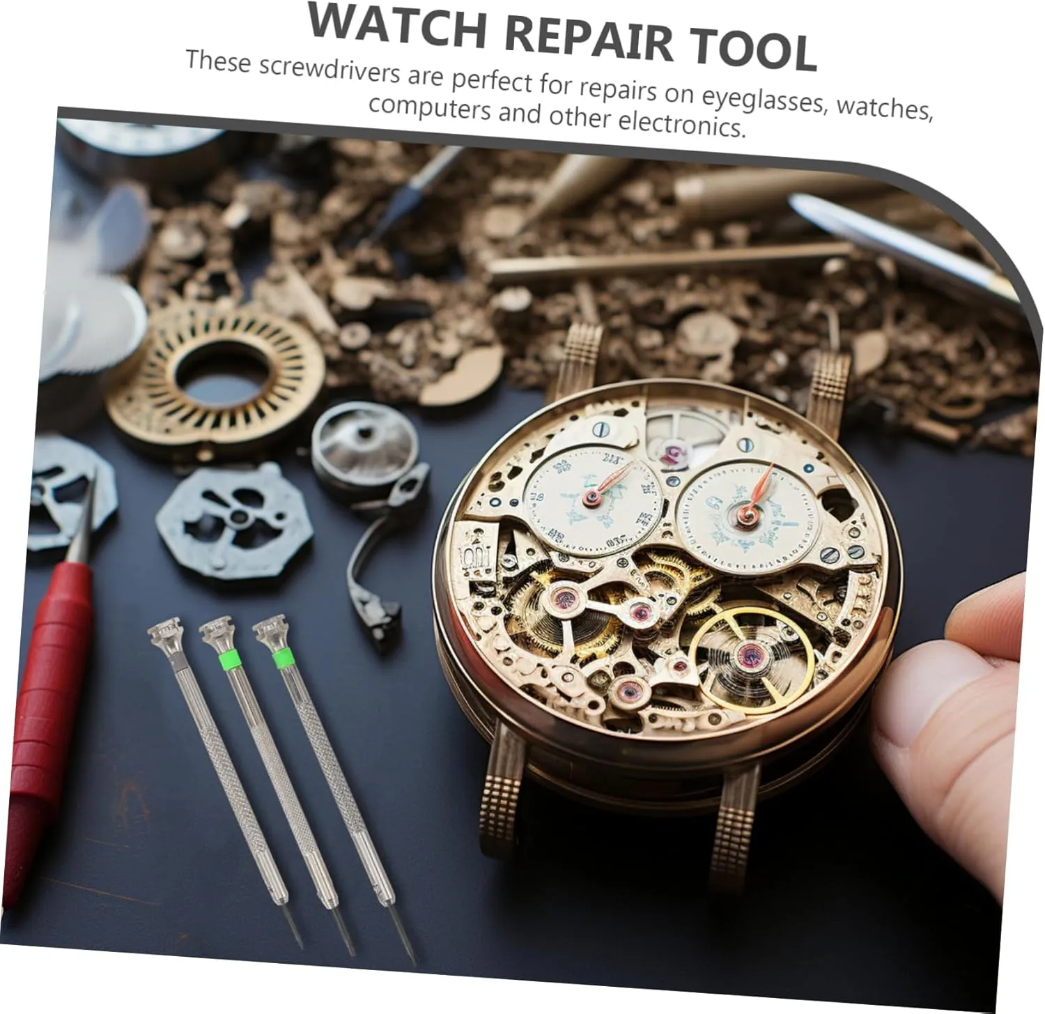 Watch Repair Lightweight Ergonomic Design for Electronics and Jewelry Compact Repair Tool Kit and Construction 1set chorus shift ray appreciate multiple Precision Screwdrivers for 