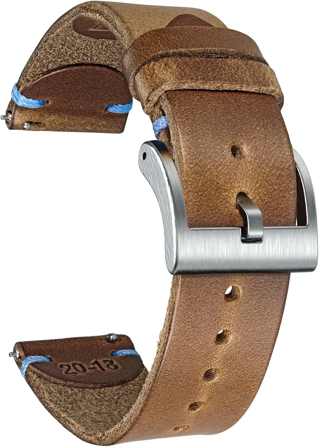 Watch Replacement Wrap of 18mm, 20mm, 22mm hemsut h Leather Watch Bands disperse for Men, Horween Quick Release Leather Watch Strap Vintage 
