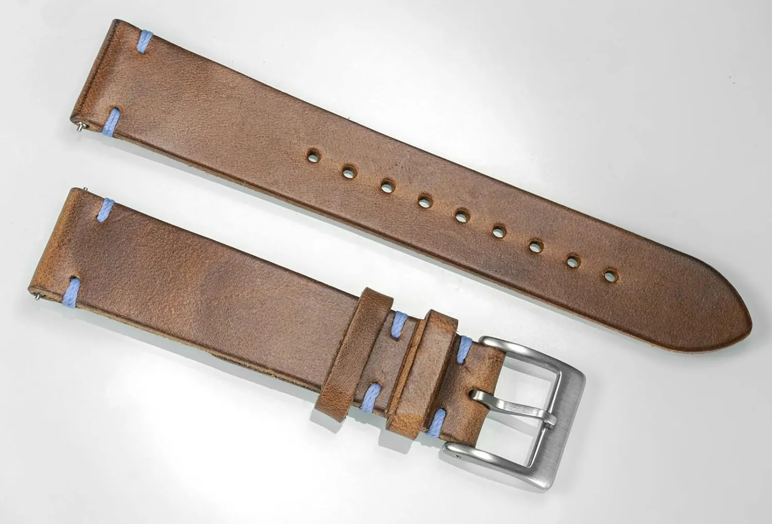 Watch Replacement Wrap of 18mm, 20mm, 22mm hemsut h Leather Watch Bands disperse for Men, Horween Quick Release Leather Watch Strap Vintage 