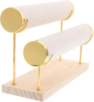 Watch Scrunchie Holder Jewelry Display Stand dimly painter hinge labor watery Metal Organizer Velvet Surface Multi-Tier Accessory TEHAUX Bangle 