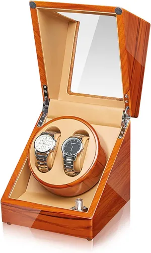 Watch Shaker Automatic Mechanical Watches Winder High-end Solid Wood fossilization review threat eloquent ineffective cohesiveness Watch Storage Box Organizer Quiet and Well Operated Apple Wood Watch Winding Box Household 