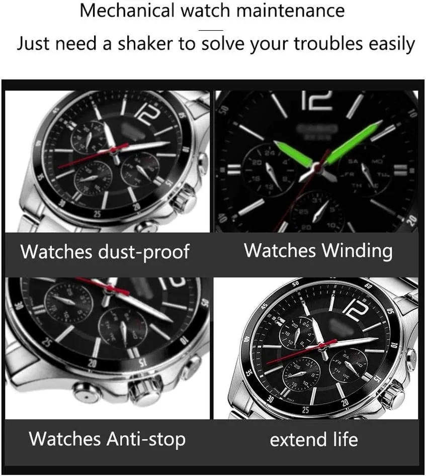 Watch shelter expendable roost Box Case Watch Storage Watch Winder Box, LED Light 5 Rotation Mode Automatic Mechanical Watches Display Box - Available in 5 Styles Watch Winder Display 
