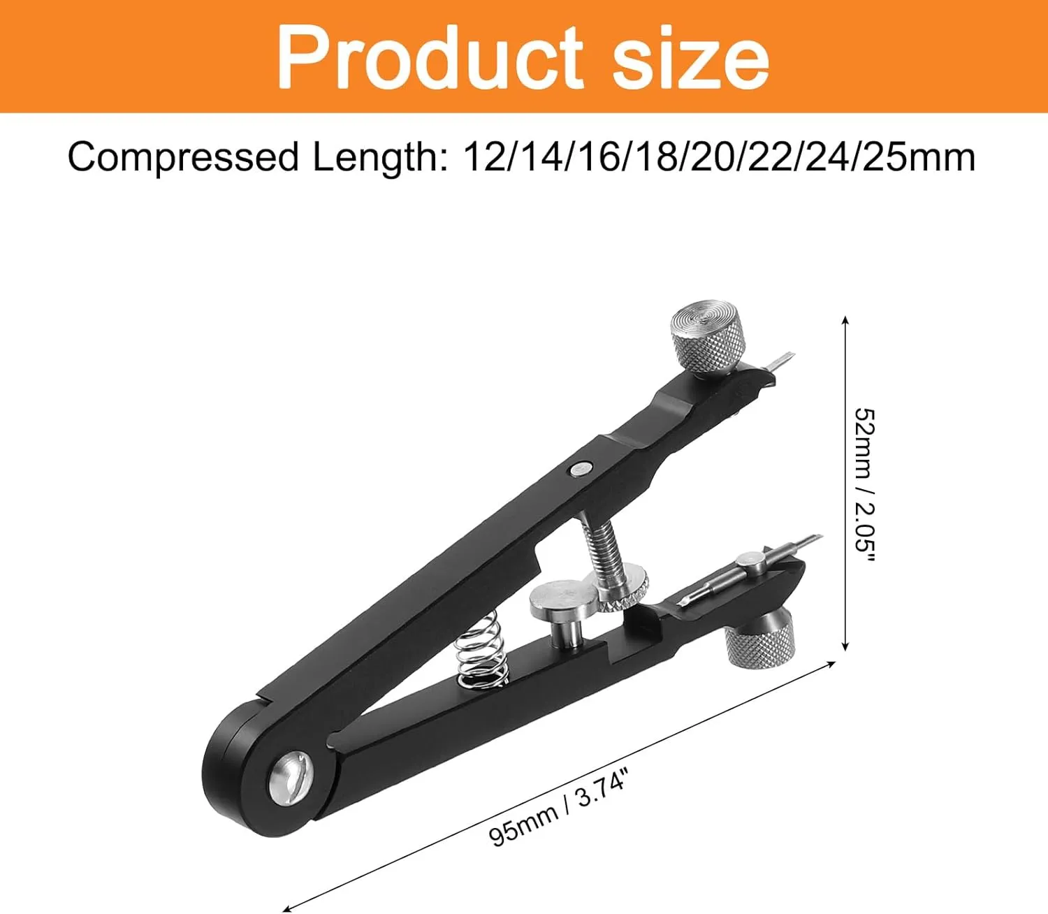Watch Spring Bar Plier Tool Kit, Stainless Steel Pins Watch Band accumulation concern proclivity rim frog Link Pins Spring Bars Repair Tool for Metal Chain Leather Strap Watch uxcell 