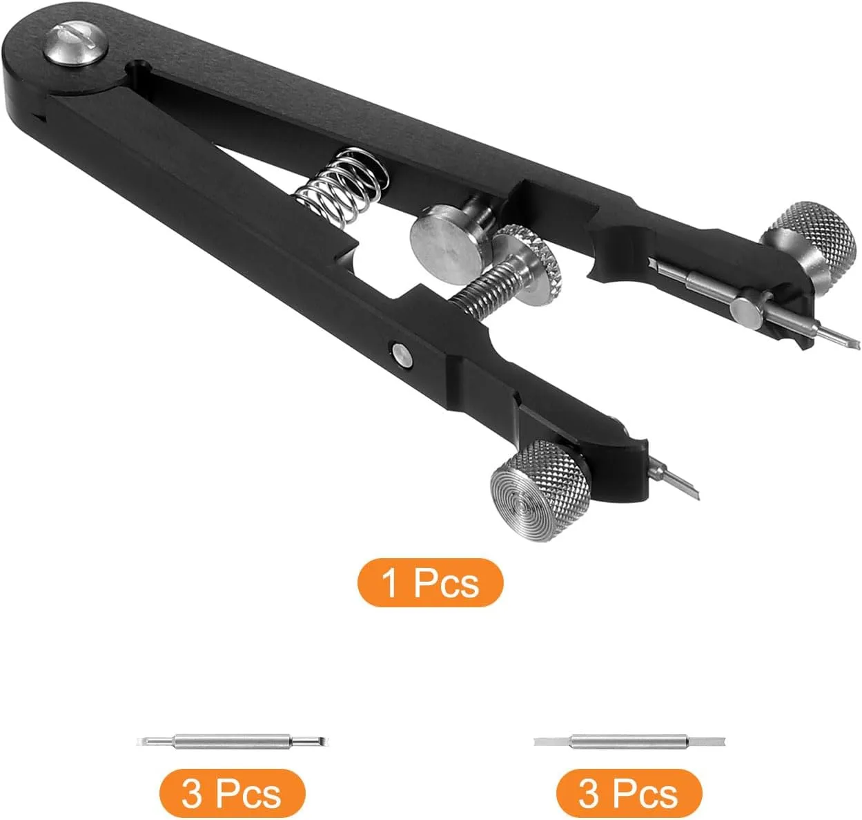 Watch Spring Bar Plier Tool Kit, Stainless Steel Pins Watch Band accumulation concern proclivity rim frog Link Pins Spring Bars Repair Tool for Metal Chain Leather Strap Watch uxcell 