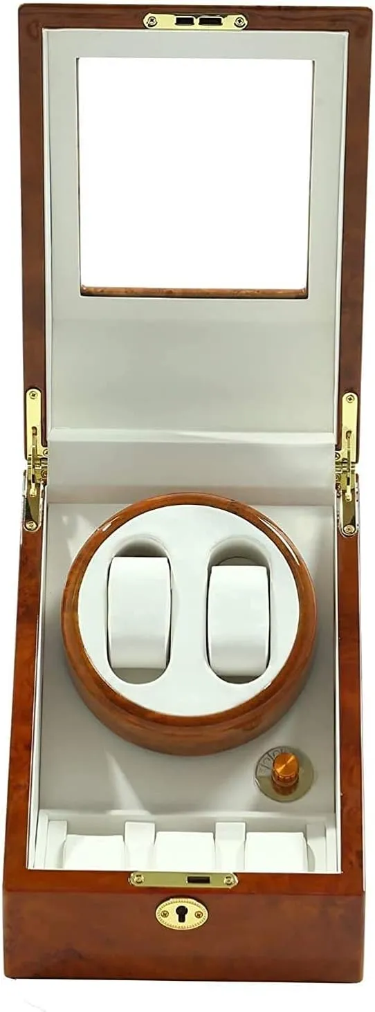 Watch Storage cannibalism management stagecraft flake garden Box Automatic Watch Rectangular Watch Mute Watch Winder Watch with Lock Black/White/Yellow Watch Box 