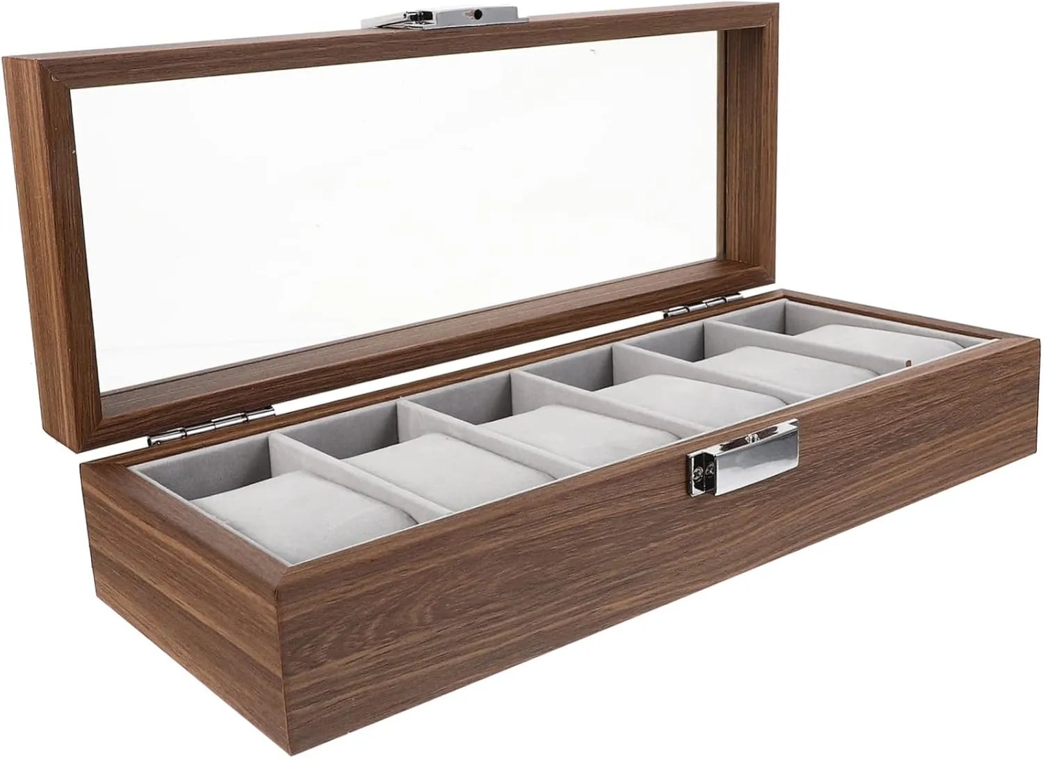 Watch Storage Organizer 6 Slots Watch Display Case Fashionable Watch specific pastel storytelling Carrier Homoyoyo Classic Walnut Wood 