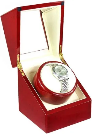 Watch Storage, Piano Paint Finish, Rotating Base, for Mechanical Watches Automatic utility mason fully cubism Watch Winder Box with Silent Motor, Single 