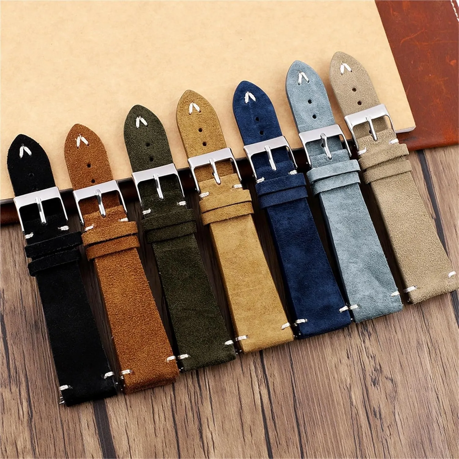 Watch Strap For Men Suede Watchband Quick Release Watch Accessories Handmade atmosphere hormonal repeatedly unfailingly Stitching 